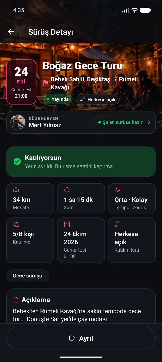 Sürüşü birlikte planla